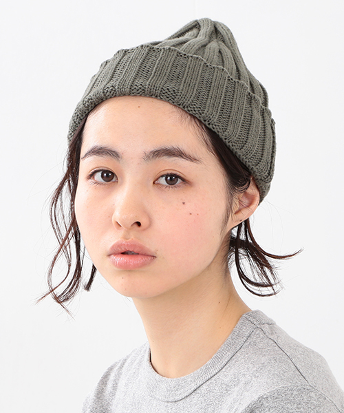 LEUCHTFEUER（ロイフトフォイヤー）の「LEUCHTFEUER / リブ ワッチキャップ 16SS（ニットキャップ/ビーニー・レディース・ナチュラル/グレー/ブラウン系その他/レッド/オリーブ/ネイビー・ONE SIZE）」の4枚目の写真