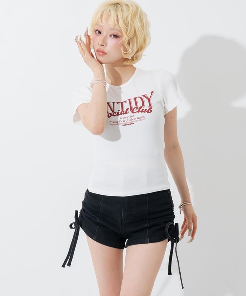 ANAP（アナップ）の「サイドリボンストレッチデニムショートパンツ（その他パンツ・レディース・ライトブルー/ブラック/インディゴブルー・F）」の14枚目の写真