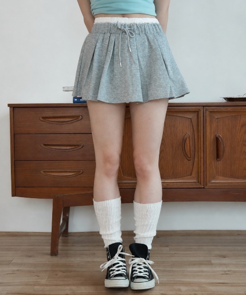 Birthday room（バースデイルーム）の「ウエストレースミニプリーツスカート/Waist-lace mini pleated skirt（スカート・レディース・グレー/ネイビー/ホワイト・FREE）」の18枚目の写真