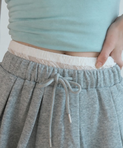 Birthday room（バースデイルーム）の「ウエストレースミニプリーツスカート/Waist-lace mini pleated skirt（スカート・レディース・グレー/ネイビー/ホワイト・FREE）」の16枚目の写真