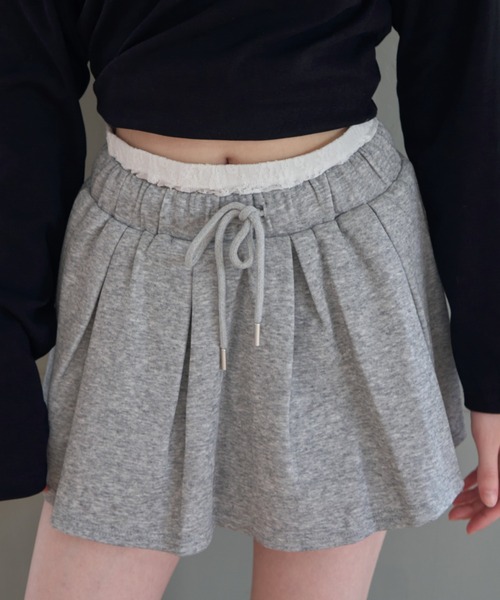 Birthday room（バースデイルーム）の「ウエストレースミニプリーツスカート/Waist-lace mini pleated skirt（スカート・レディース・グレー/ネイビー/ホワイト・FREE）」の7枚目の写真