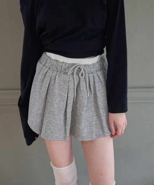 Birthday room（バースデイルーム）の「ウエストレースミニプリーツスカート/Waist-lace mini pleated skirt（スカート・レディース・グレー/ネイビー/ホワイト・FREE）」の8枚目の写真