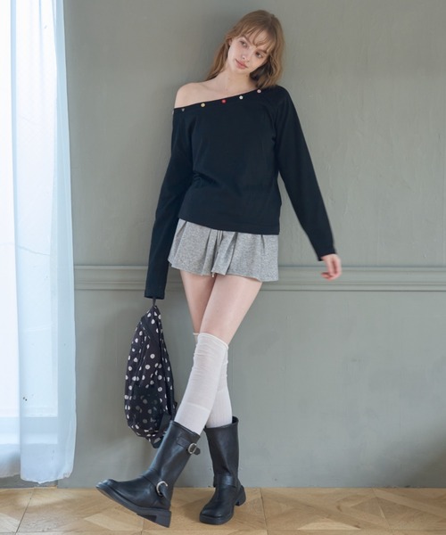 Birthday room（バースデイルーム）の「ウエストレースミニプリーツスカート/Waist-lace mini pleated skirt（スカート・レディース・グレー/ネイビー/ホワイト・FREE）」の13枚目の写真