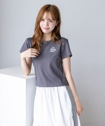 clear | 接触冷感ワンポイントロゴTシャツ［骨格ストレート／韓国ファッション／カジュアル］(Tシャツ/カットソー)