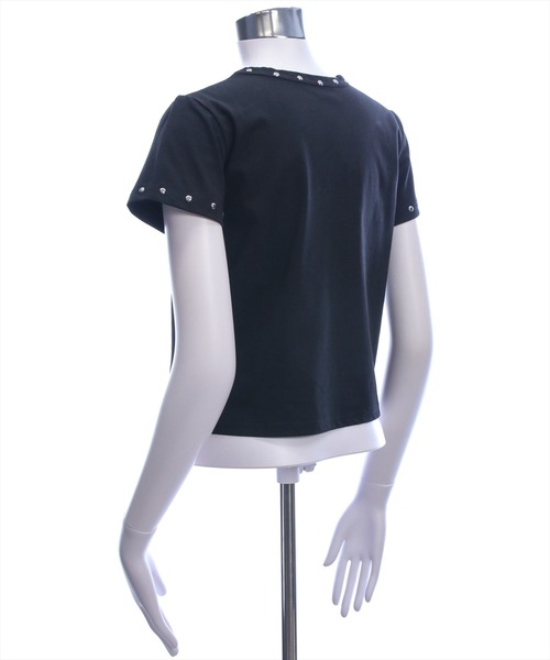 clear（クリア）の「接触冷感ワンポイントロゴTシャツ［骨格ストレート／韓国ファッション／カジュアル］（Tシャツ/カットソー・レディース・オフホワイト/ブラック/グレー・F）」の11枚目の写真