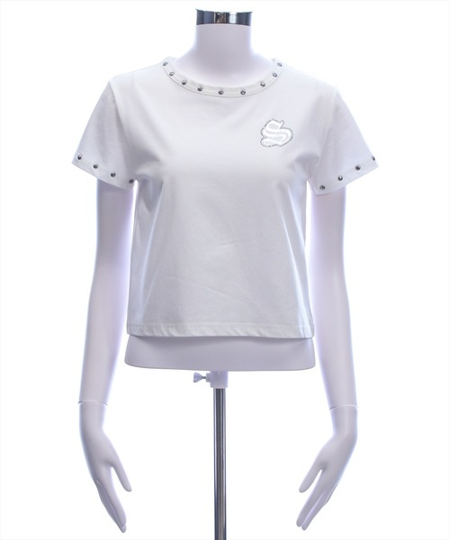 clear（クリア）の「接触冷感ワンポイントロゴTシャツ［骨格ストレート／韓国ファッション／カジュアル］（Tシャツ/カットソー・レディース・オフホワイト/ブラック/グレー・F）」の21枚目の写真