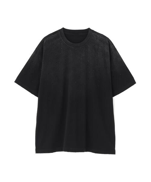 DANKE SCHON(ダンケシェーン)の「【WEB&DEPOT限定】DankeSchon/ダンケシェーン/RHINESTONE S/S T-SHIRTS(Tシャツ/カットソー・レディース・ホワイト/ブラック・M/L/S)」の1枚目の写真