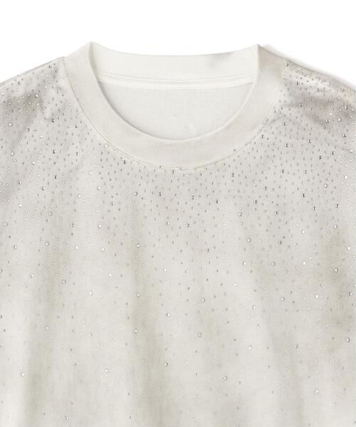 DANKE SCHON(ダンケシェーン)の「【WEB&DEPOT限定】DankeSchon/ダンケシェーン/RHINESTONE S/S T-SHIRTS(Tシャツ/カットソー・レディース・ホワイト/ブラック・M/L/S)」の6枚目の写真