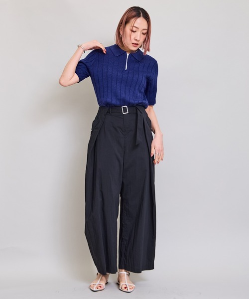 LHELBIE(レルビエ)の「ウエストタックパンツ(その他パンツ・レディース・ブラック/パープル/グリーン・M)」の17枚目の写真