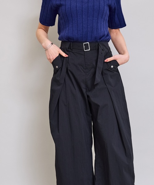 LHELBIE(レルビエ)の「ウエストタックパンツ(その他パンツ・レディース・ブラック/パープル/グリーン・M)」の16枚目の写真