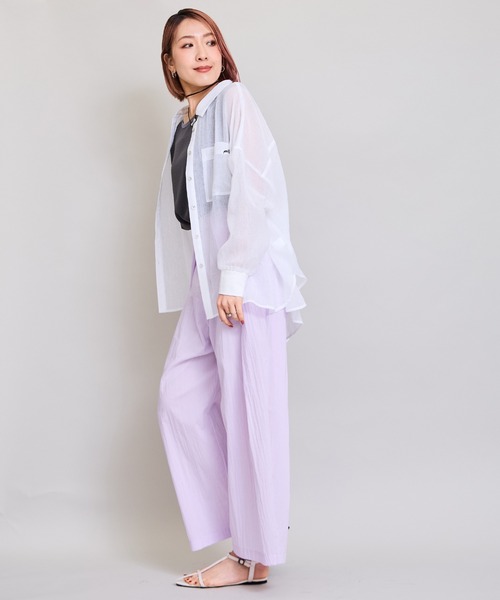 LHELBIE(レルビエ)の「ウエストタックパンツ(その他パンツ・レディース・ブラック/パープル/グリーン・M)」の21枚目の写真