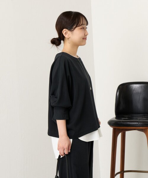 BEARDSLEY(ビアズリー)の「マルチ前後プルオーバー【セットアップ】(シャツ/ブラウス・レディース・インディゴブルー/ブラック・1/0)」の19枚目の写真
