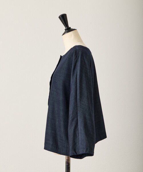 BEARDSLEY(ビアズリー)の「マルチ前後プルオーバー【セットアップ】(シャツ/ブラウス・レディース・インディゴブルー/ブラック・1/0)」の12枚目の写真