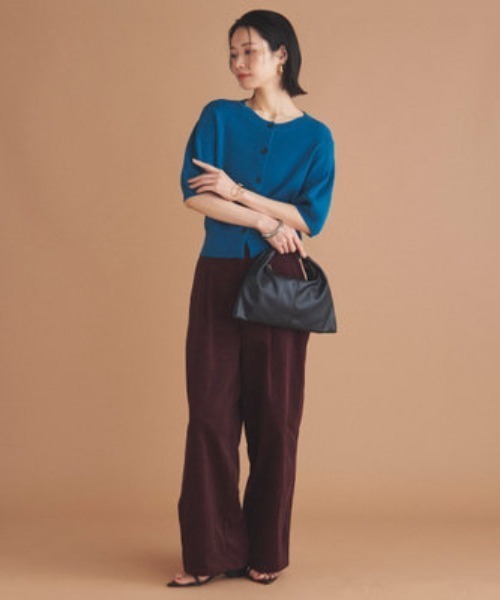 Doux archives（ドゥアルシーヴ）の「コーデュロイタックパンツ（その他パンツ・レディース・レッド/モカ/グレイッシュベージュ・36/38）」の5枚目の写真