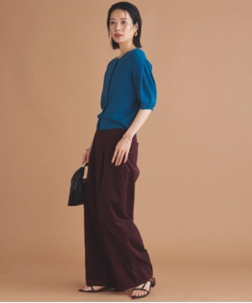 Doux archives（ドゥアルシーヴ）の「コーデュロイタックパンツ（その他パンツ・レディース・レッド/モカ/グレイッシュベージュ・36/38）」の6枚目の写真