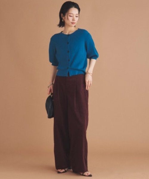 Doux archives（ドゥアルシーヴ）の「コーデュロイタックパンツ（その他パンツ・レディース・レッド/モカ/グレイッシュベージュ・36/38）」の7枚目の写真