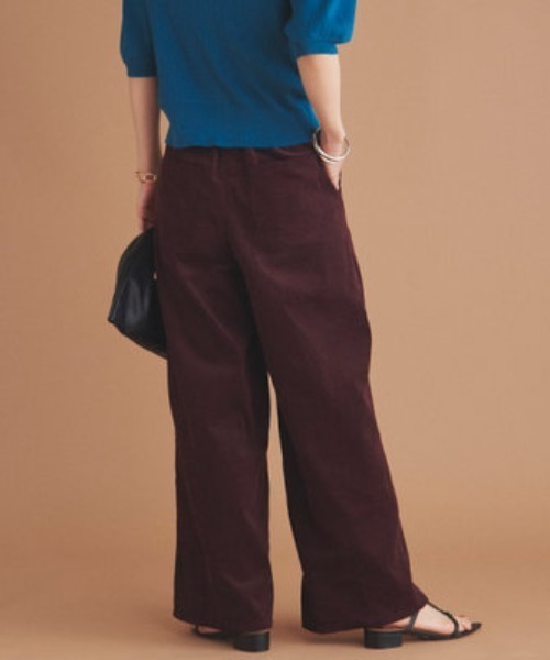 Doux archives（ドゥアルシーヴ）の「コーデュロイタックパンツ（その他パンツ・レディース・レッド/モカ/グレイッシュベージュ・36/38）」の10枚目の写真