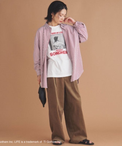 Doux archives（ドゥアルシーヴ）の「コーデュロイタックパンツ（その他パンツ・レディース・レッド/モカ/グレイッシュベージュ・36/38）」の13枚目の写真