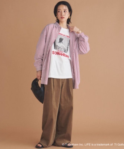 Doux archives（ドゥアルシーヴ）の「コーデュロイタックパンツ（その他パンツ・レディース・レッド/モカ/グレイッシュベージュ・36/38）」の12枚目の写真