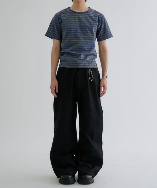 EPNK（イーピーエヌケー）の「Semi-flare denim / セミフレアデニム（デニムパンツ・メンズ・ブラック/グレー・LARGE/SMALL/MEDIUM）」の6枚目の写真