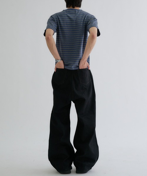 EPNK（イーピーエヌケー）の「Semi-flare denim / セミフレアデニム（デニムパンツ・メンズ・ブラック/グレー・LARGE/SMALL/MEDIUM）」の8枚目の写真