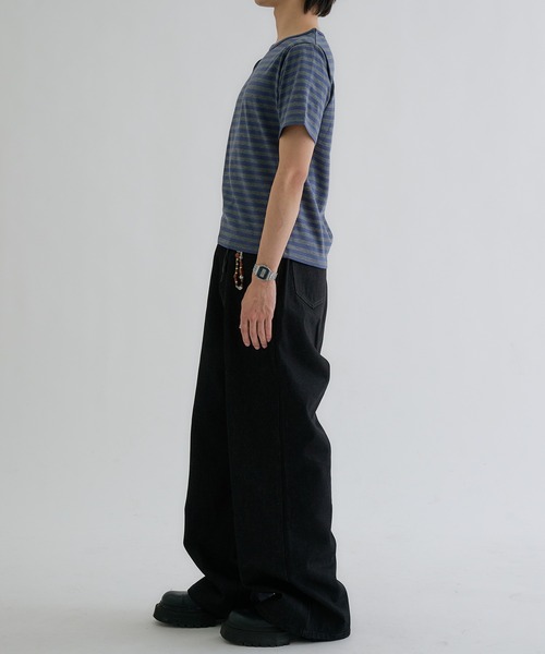 EPNK（イーピーエヌケー）の「Semi-flare denim / セミフレアデニム（デニムパンツ・メンズ・ブラック/グレー・LARGE/SMALL/MEDIUM）」の9枚目の写真