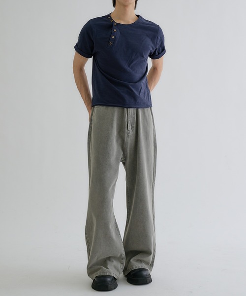 EPNK（イーピーエヌケー）の「Semi-flare denim / セミフレアデニム（デニムパンツ・メンズ・ブラック/グレー・LARGE/SMALL/MEDIUM）」の17枚目の写真