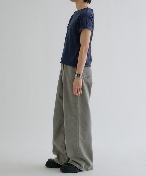 EPNK（イーピーエヌケー）の「Semi-flare denim / セミフレアデニム（デニムパンツ・メンズ・ブラック/グレー・LARGE/SMALL/MEDIUM）」の18枚目の写真