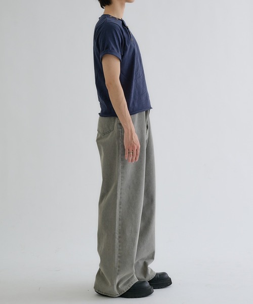 EPNK（イーピーエヌケー）の「Semi-flare denim / セミフレアデニム（デニムパンツ・メンズ・ブラック/グレー・LARGE/SMALL/MEDIUM）」の20枚目の写真