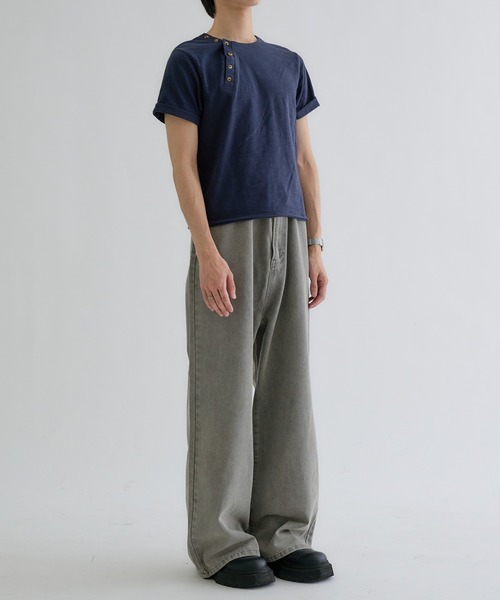 EPNK（イーピーエヌケー）の「Semi-flare denim / セミフレアデニム（デニムパンツ・メンズ・ブラック/グレー・LARGE/SMALL/MEDIUM）」の21枚目の写真