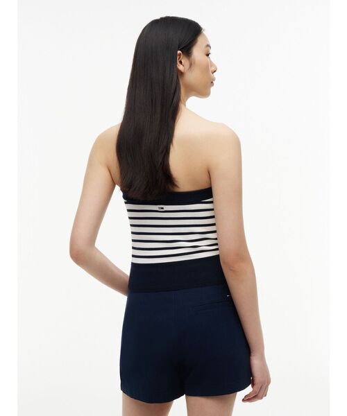 tommy jeans(トミー ジーンズ)の「ボタンバンドゥーセーター(チューブトップ・レディース・ブルー・X-SMALL/SMALL/MEDIUM)」の4枚目の写真
