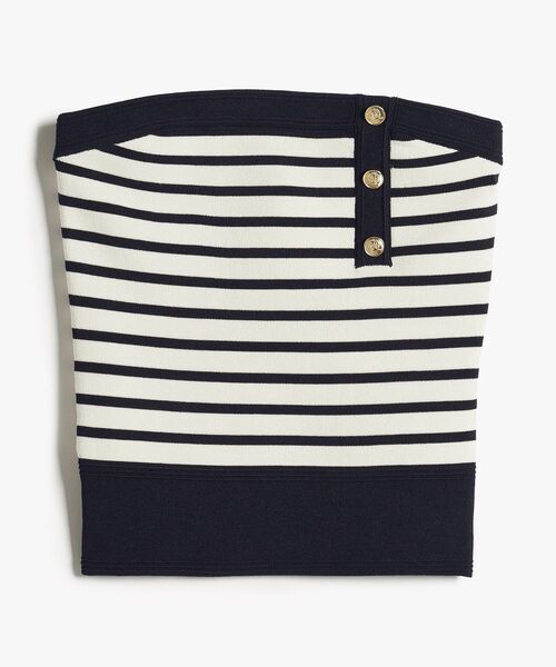 tommy jeans(トミー ジーンズ)の「ボタンバンドゥーセーター(チューブトップ・レディース・ブルー・X-SMALL/SMALL/MEDIUM)」の6枚目の写真
