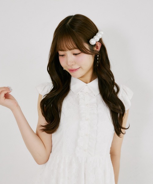 Suyunn（スユン）の「リボン付きギンガムチェック＆レースフリルミニワンピース（ワンピース・レディース・ホワイト/その他・M）」の9枚目の写真