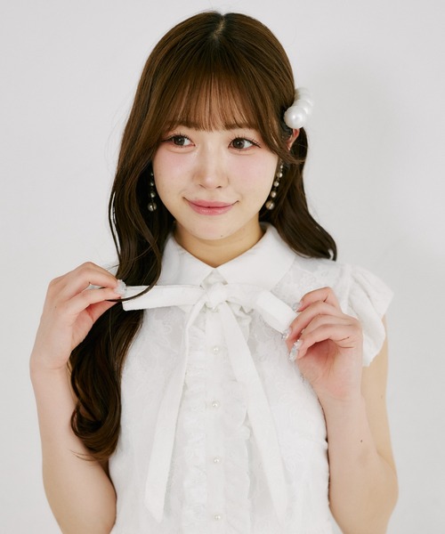 Suyunn（スユン）の「リボン付きギンガムチェック＆レースフリルミニワンピース（ワンピース・レディース・ホワイト/その他・M）」の14枚目の写真