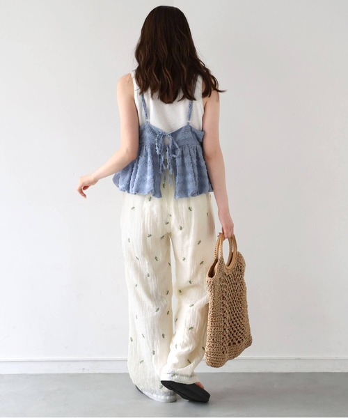 tiptop(ティップトップ)の「シアー小花刺繍イージーパンツ(その他パンツ・レディース・ブラック/ブラウン/アイボリー・FREE)」の11枚目の写真
