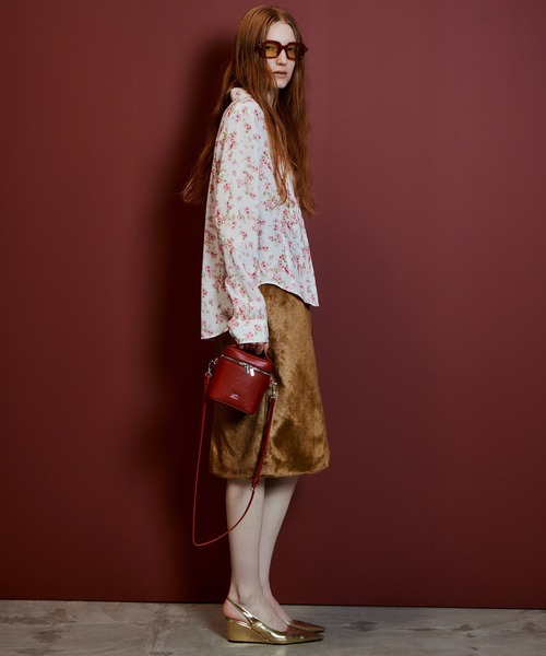 MAISON SPECIAL（メゾンスペシャル）の「Layered Multi-Fabric Midi Skirt/レイヤードマルチファブリックミモレスカート（スカート・レディース・グリーン/キャメル/ブラウン・38/36）」の20枚目の写真