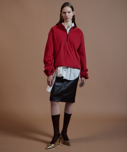MAISON SPECIAL（メゾンスペシャル）の「Layered Multi-Fabric Midi Skirt/レイヤードマルチファブリックミモレスカート（スカート・レディース・グリーン/キャメル/ブラウン・38/36）」の11枚目の写真
