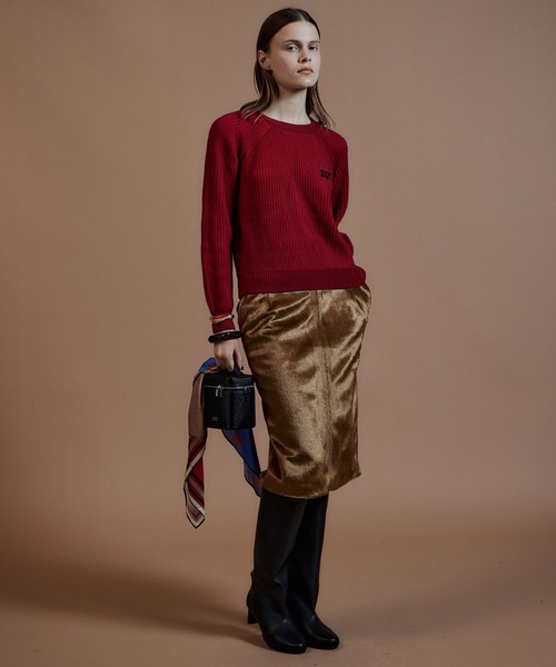MAISON SPECIAL（メゾンスペシャル）の「Layered Multi-Fabric Midi Skirt/レイヤードマルチファブリックミモレスカート（スカート・レディース・グリーン/キャメル/ブラウン・38/36）」の17枚目の写真