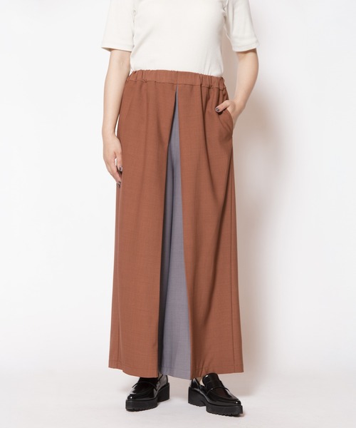 OSMOSIS(オズモーシス)の「バイカラータックパンツ(その他パンツ・レディース・ブラック/グレー/ブラウン・ONE SIZE)」の12枚目の写真