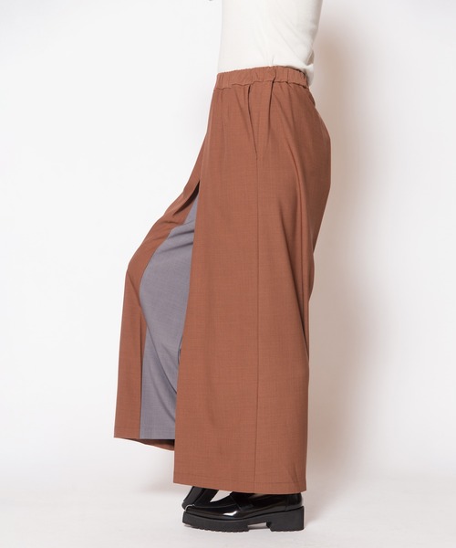 OSMOSIS(オズモーシス)の「バイカラータックパンツ(その他パンツ・レディース・ブラック/グレー/ブラウン・ONE SIZE)」の13枚目の写真