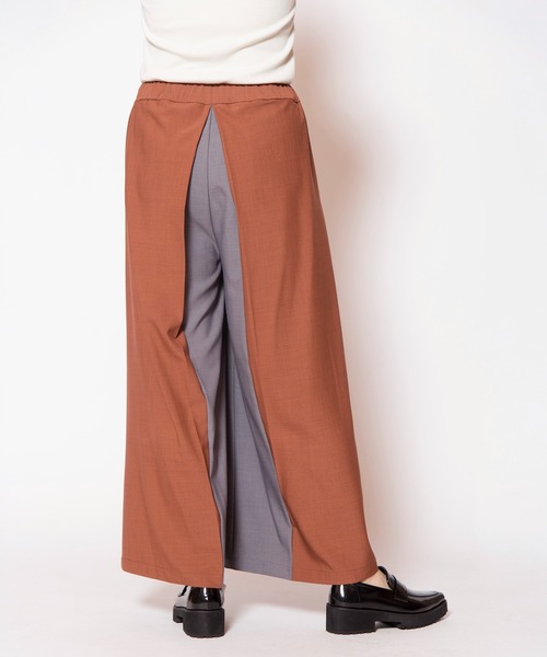 OSMOSIS(オズモーシス)の「バイカラータックパンツ(その他パンツ・レディース・ブラック/グレー/ブラウン・ONE SIZE)」の14枚目の写真