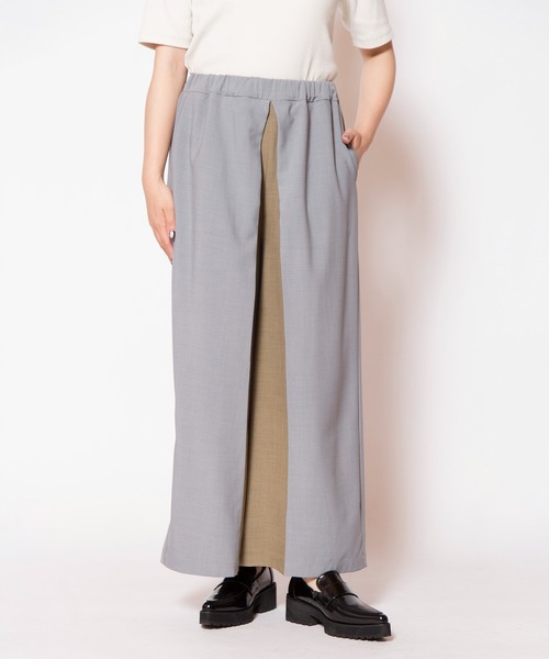 OSMOSIS(オズモーシス)の「バイカラータックパンツ(その他パンツ・レディース・ブラック/グレー/ブラウン・ONE SIZE)」の7枚目の写真