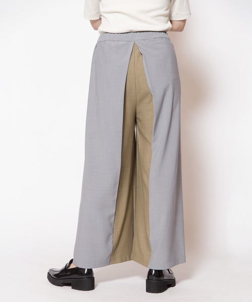OSMOSIS(オズモーシス)の「バイカラータックパンツ(その他パンツ・レディース・ブラック/グレー/ブラウン・ONE SIZE)」の8枚目の写真
