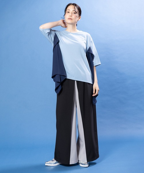OSMOSIS(オズモーシス)の「バイカラータックパンツ(その他パンツ・レディース・ブラック/グレー/ブラウン・ONE SIZE)」の11枚目の写真