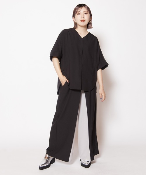 OSMOSIS(オズモーシス)の「バイカラータックパンツ(その他パンツ・レディース・ブラック/グレー/ブラウン・ONE SIZE)」の19枚目の写真