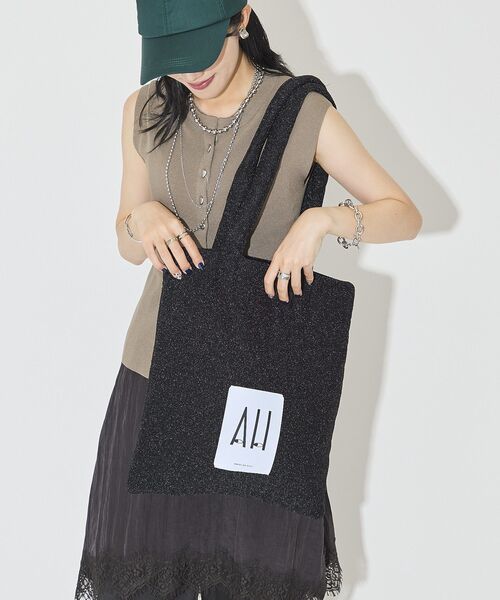 AMERICAN HOLIC(アメリカンホリック)の「26AWパテッドホリホリトートバッグ(トートバッグ・レディース・シルバー/ピンク/ブルー/チャコールグレー/ブラック/レオパード/ゴールド・FREE)」の20枚目の写真