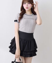 【Belle Charme】Ribbon Line Cable Knit