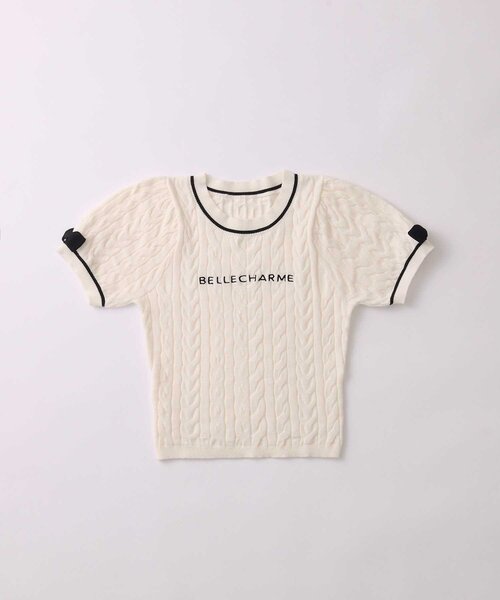 Belle Charme(ベルシャルム)の「【Belle Charme】Ribbon Line Cable Knit(ニット/セーター・レディース・ブラウン/ライトグレー/ブラック/オフホワイト・FREE)」の8枚目の写真