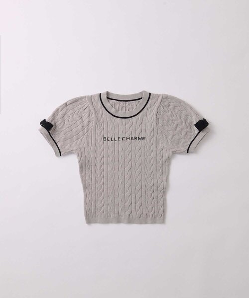 Belle Charme(ベルシャルム)の「【Belle Charme】Ribbon Line Cable Knit(ニット/セーター・レディース・ブラウン/ライトグレー/ブラック/オフホワイト・FREE)」の10枚目の写真