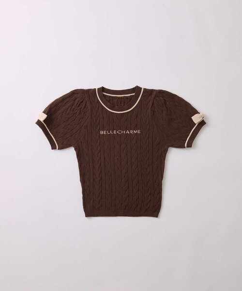 Belle Charme(ベルシャルム)の「【Belle Charme】Ribbon Line Cable Knit(ニット/セーター・レディース・ブラウン/ライトグレー/ブラック/オフホワイト・FREE)」の17枚目の写真